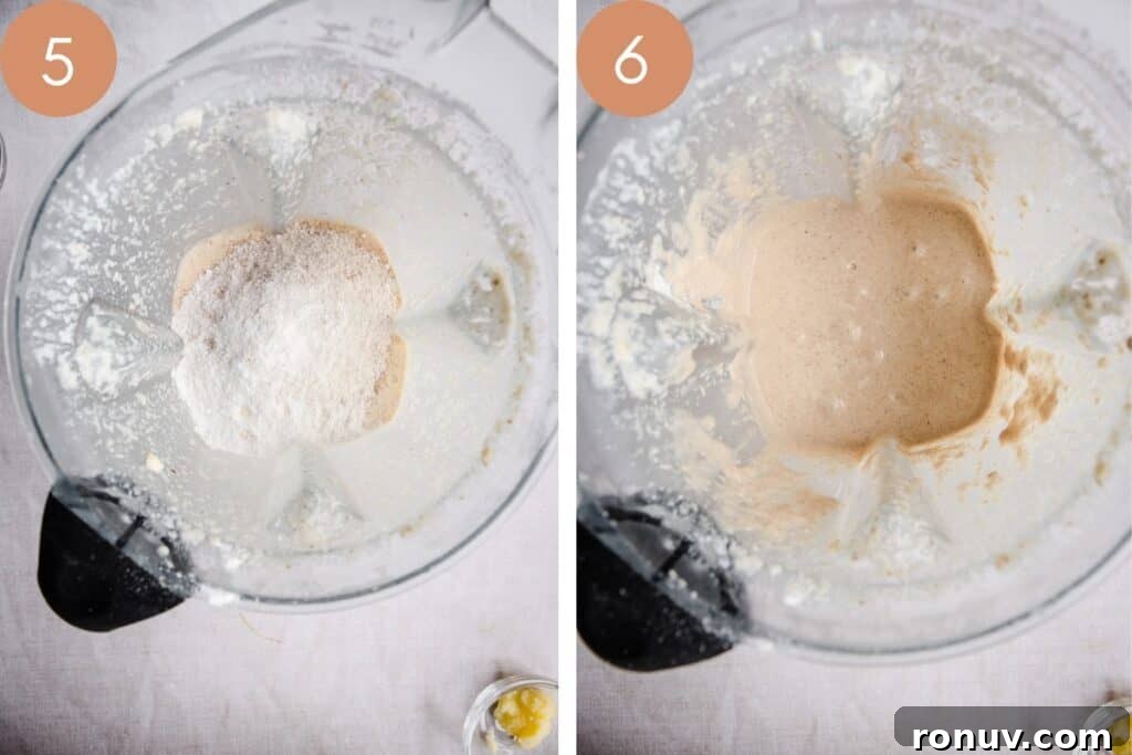 Fluffy Gluten-Free American Pancake Recipe 7 pancake batter in blender