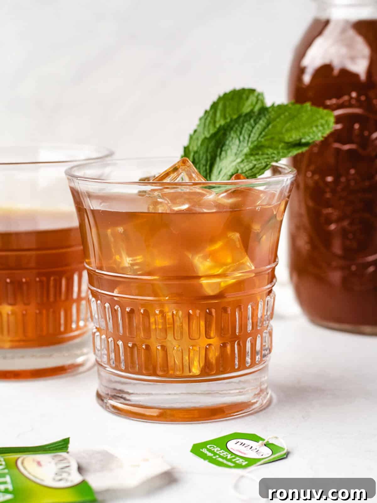 How to Brew Mint Tea with Tea Bags 3 Moroccan mint tea made using tea bags.