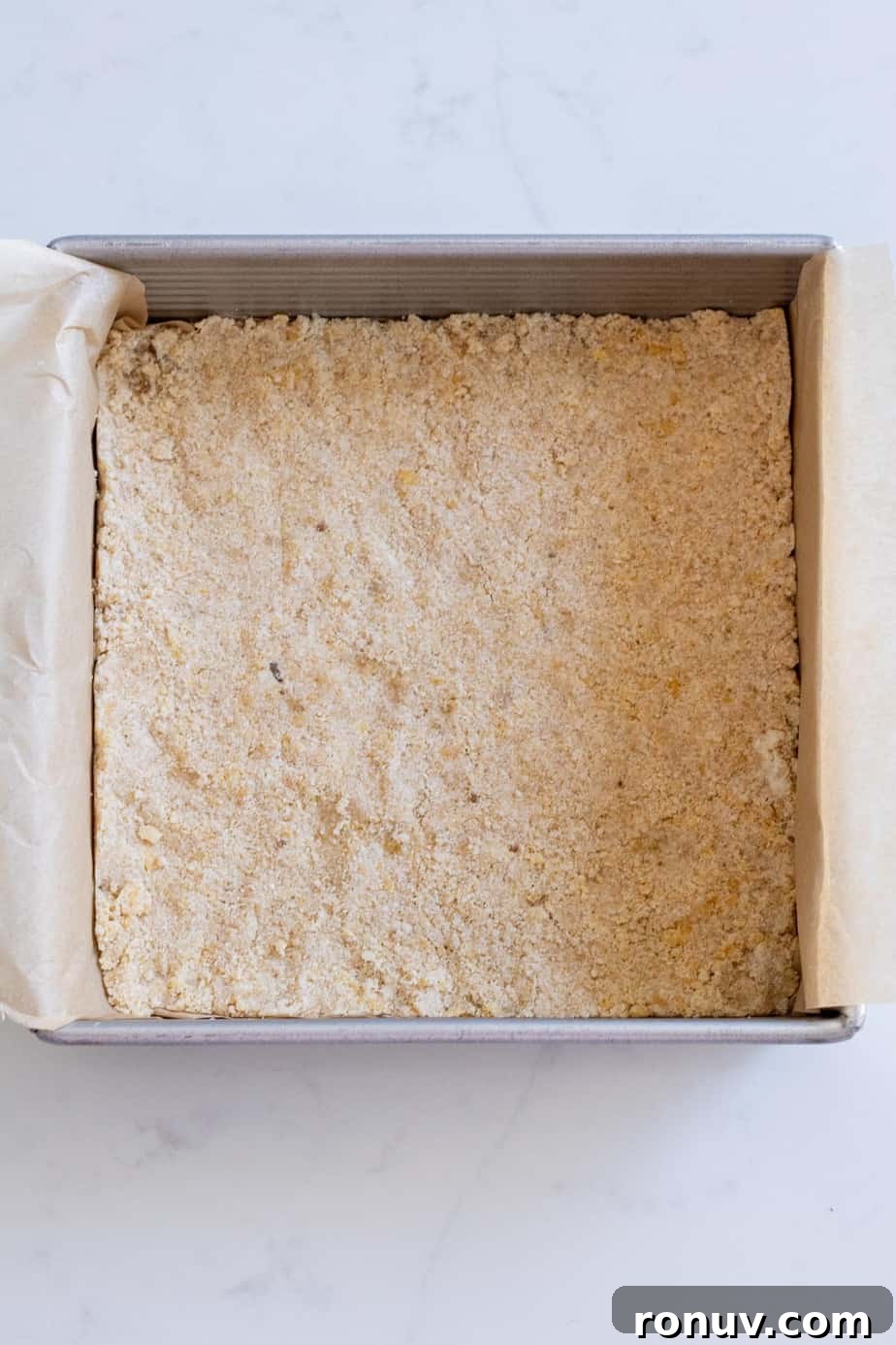 Homemade Salted Peanut Bars Recipe 4 brown sugar crust in a 9 x 9 inch baking pan