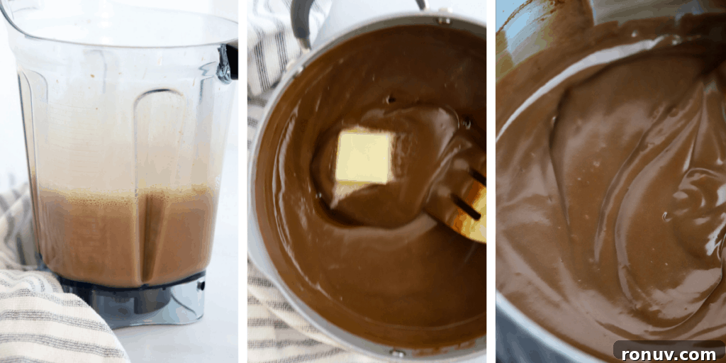 Classic Chocolate Cream Pie Recipe 4 Three photos showing how to make chocolate cream pie with oreo crust.