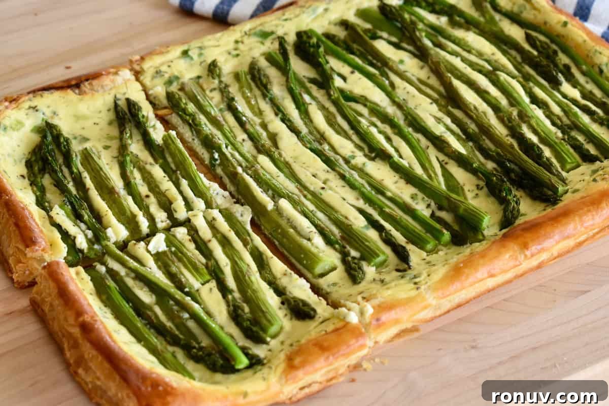 Make-Ahead Baby Shower Recipes and Party Food Ideas 21 Puff Pastry Asparagus Tart