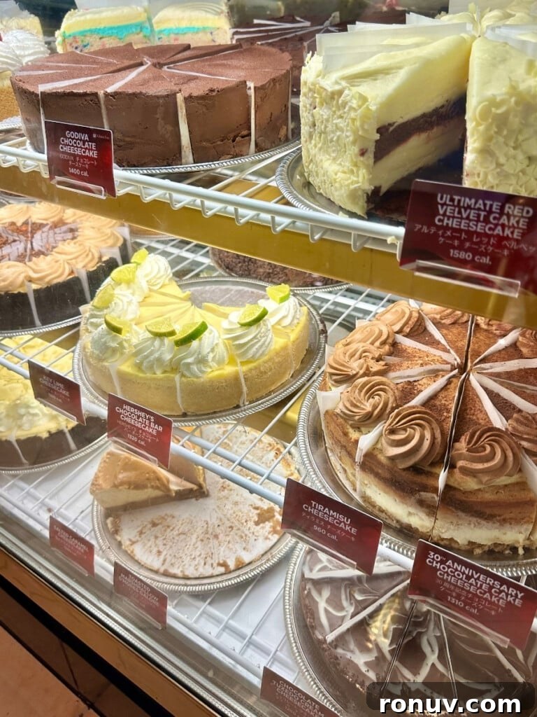 10 Must-Try Waikiki Dinner Spots 13 Cheesecakes on display at The Cheesecake Factory Waikīkī.