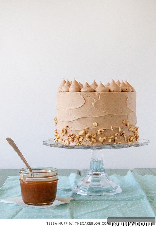 Banana Chocolate Hazelnut Cake Recipe 9 Banana Chocolate Hazelnut Cake | Recipe by Tessa Huff for TheCakeBlog.com