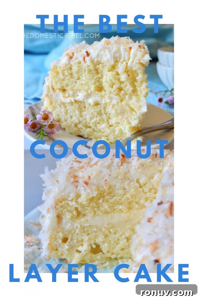Moist Coconut Layer Cake with Coconut Buttercream 9 best coconut layer cake photo collage