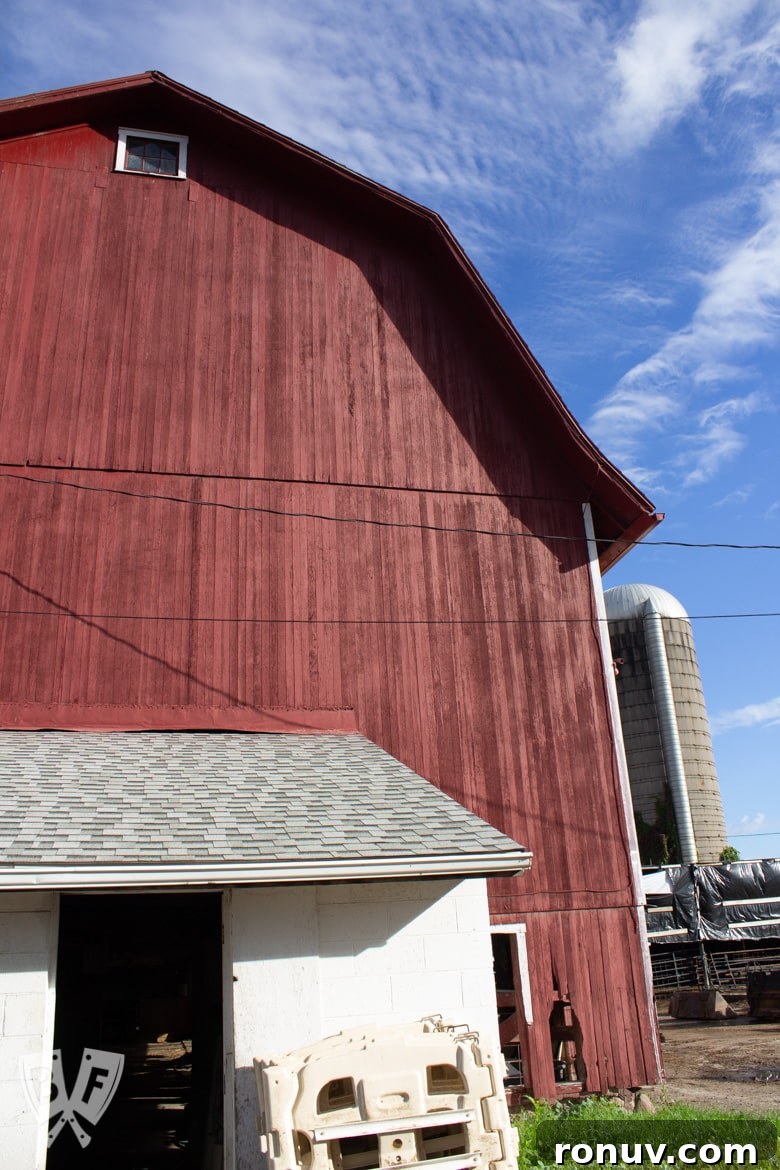 New York Dairy Tour 2018: Why I Moved to a Cheese Cave 3 Big red barn against a blue sky on a dairy farm.