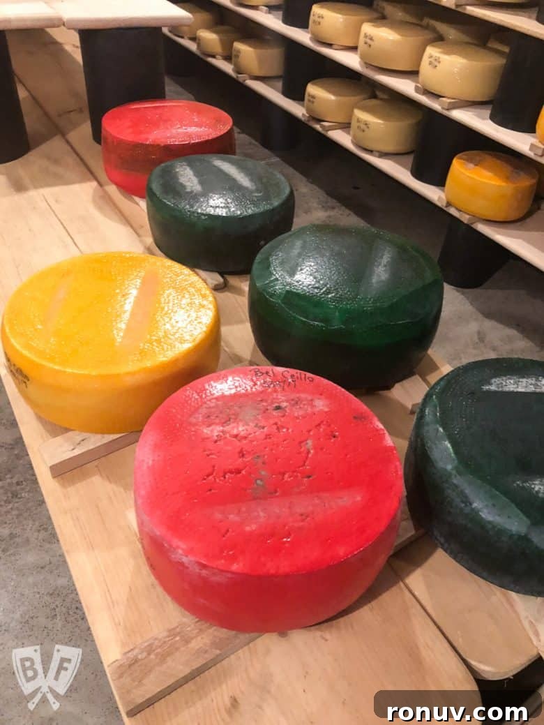 New York Dairy Tour 2018: Why I Moved to a Cheese Cave 12 Wheels of cheese in a cheese cave in New York.