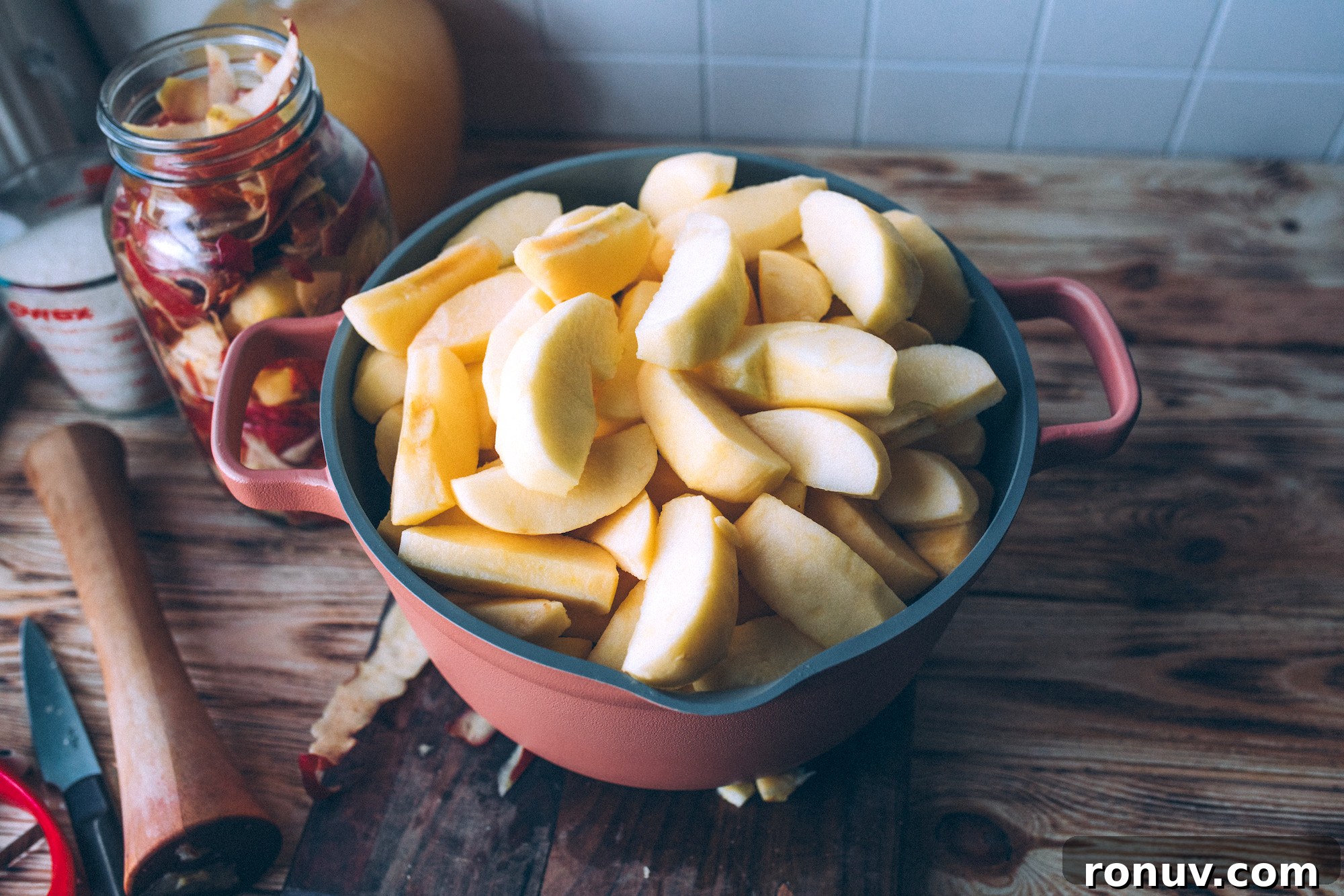 Homemade Apple Butter: Smooth Spiced Spread 6 Peeling Apples