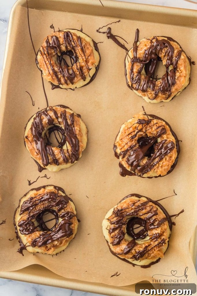 Copycat Samoa Cookies: Homemade Samoas with Caramel and Coconut 3 Homemade Samoa Cookies are a copycat version of everyone's favorite Girl Scout Cookie! These big, thick, and buttery shortbread cookies melt in your mouth and are packed with chocolate, caramel, and coconut.