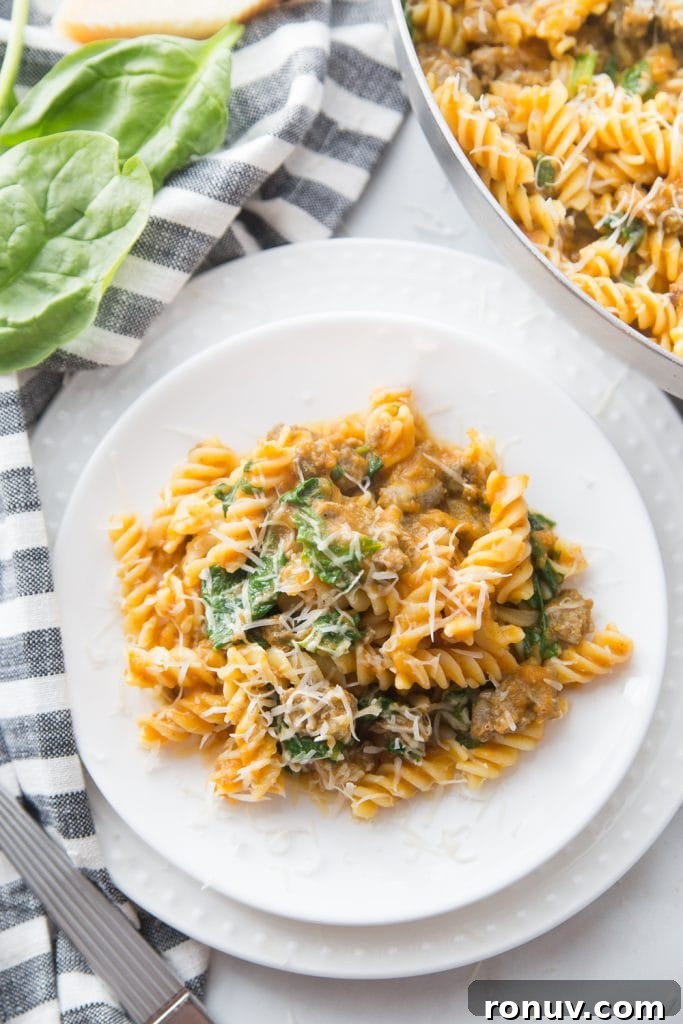 Creamy Pumpkin Pasta with Spicy Sausage Recipe 2 img 2471 1