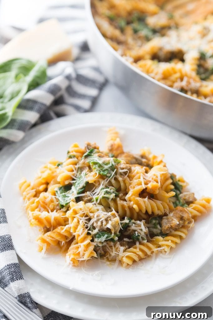 Creamy Pumpkin Pasta with Spicy Sausage Recipe 6 img 2471 5