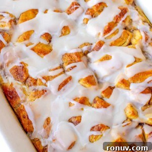 10 Homemade Stuffed Bread Recipes to Try Tonight 12 Cinnamon roll French toast casserole in a baking dish