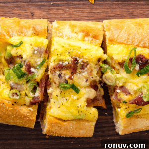 10 Homemade Stuffed Bread Recipes to Try Tonight 4 Breakfast stuffed baguette with eggs, bacon and cheese