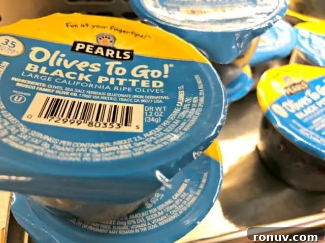 black olives single serve