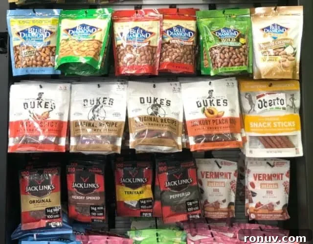 nuts and beef sticks keto snacks in airports