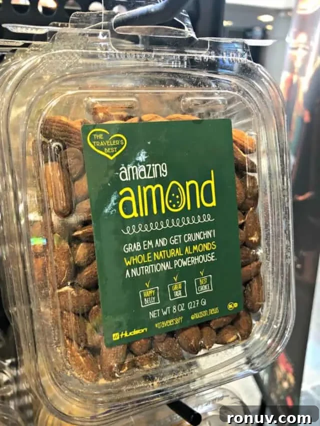 box of almonds