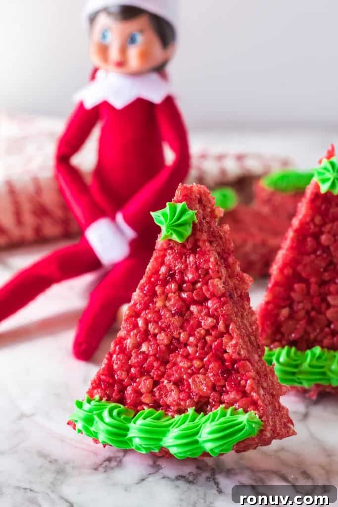 Elf on the Shelf Rice Krispie Treat Recipe for Christmas 3 christmas Rice Krispie treat