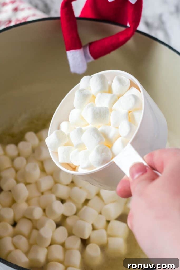 Elf on the Shelf Rice Krispie Treat Recipe for Christmas 6 elf on the shelf next to Rice Krispie treats