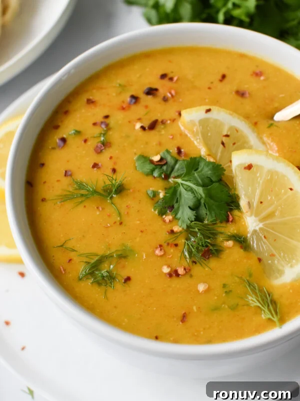 Instant Pot Lentil Soup Recipe: Flavorful Weeknight Meal 9 Lemon Lentil Soup Recipe with lemon wedges.
