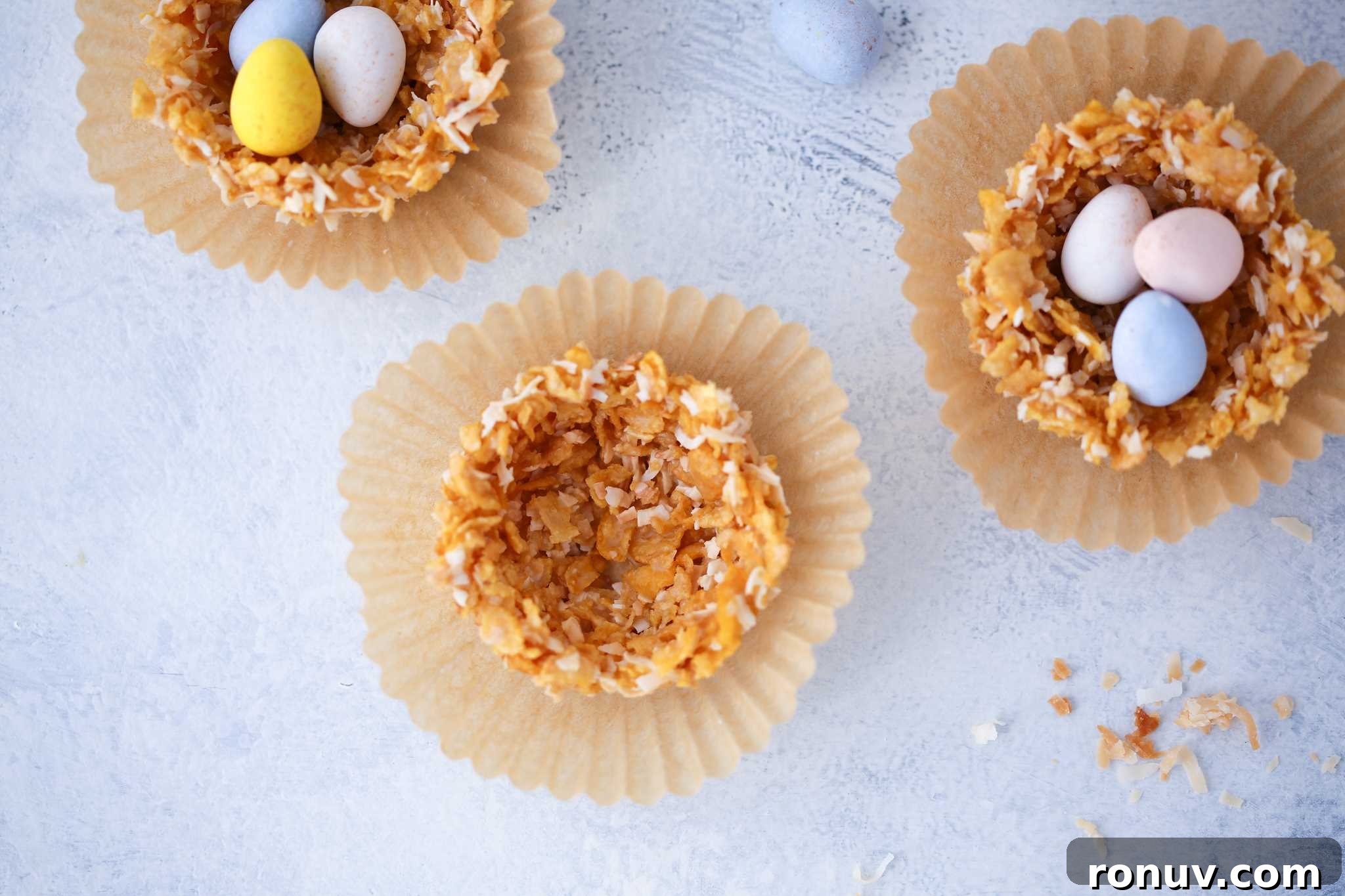 Homemade Coconut and White Chocolate Nests Recipe 3 Coconut White Chocolate Nests Trio