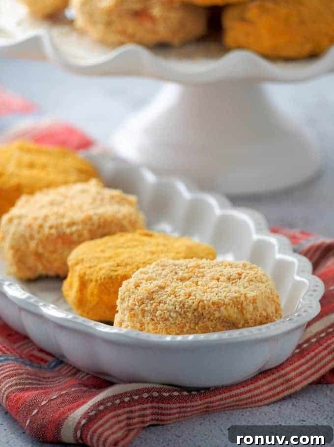 Silvanas: Filipino Frozen Buttercream Cookie Recipe 8 Filipino sylvanas cookies with ground cashew and graham cracker crumb coating on serving platter