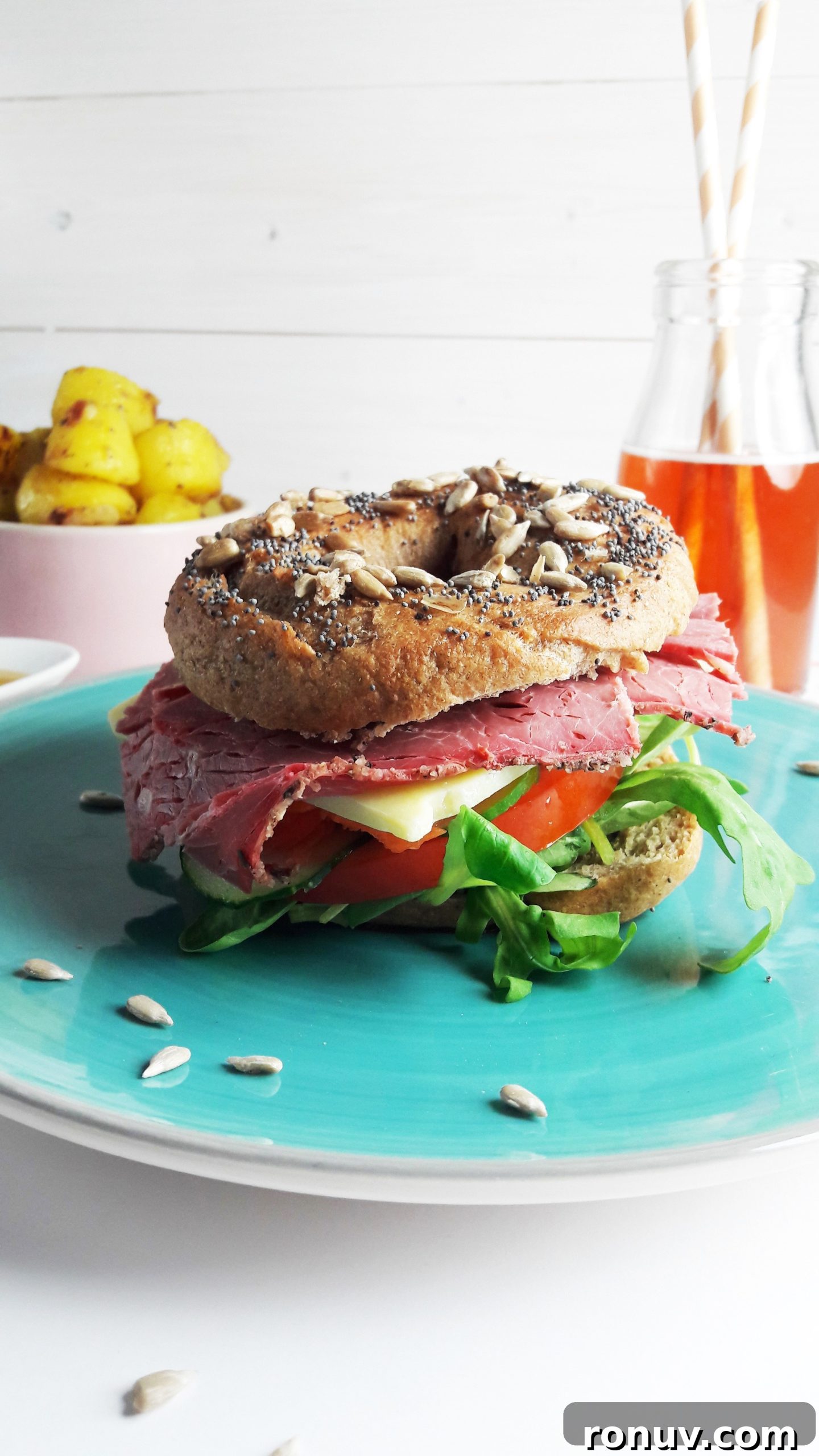 two seed wholewheat bagels