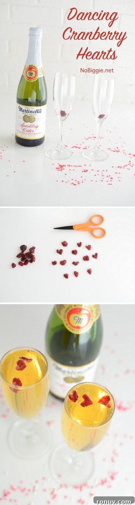 Dancing Cranberry Heart Cookies for Valentine's Day 8 dancing cranberry hearts | watch how these tiny dried cranberry hearts dance in champagne | Video on NoBiggie.net