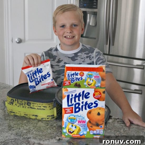 Enter to Win Entenmanns Little Bites Super Spongebash Sweepstakes 3 Entenmann's Little Bites Chocolate Chip muffins make an easy on-the-go snack for kids. #LoveLittleBites