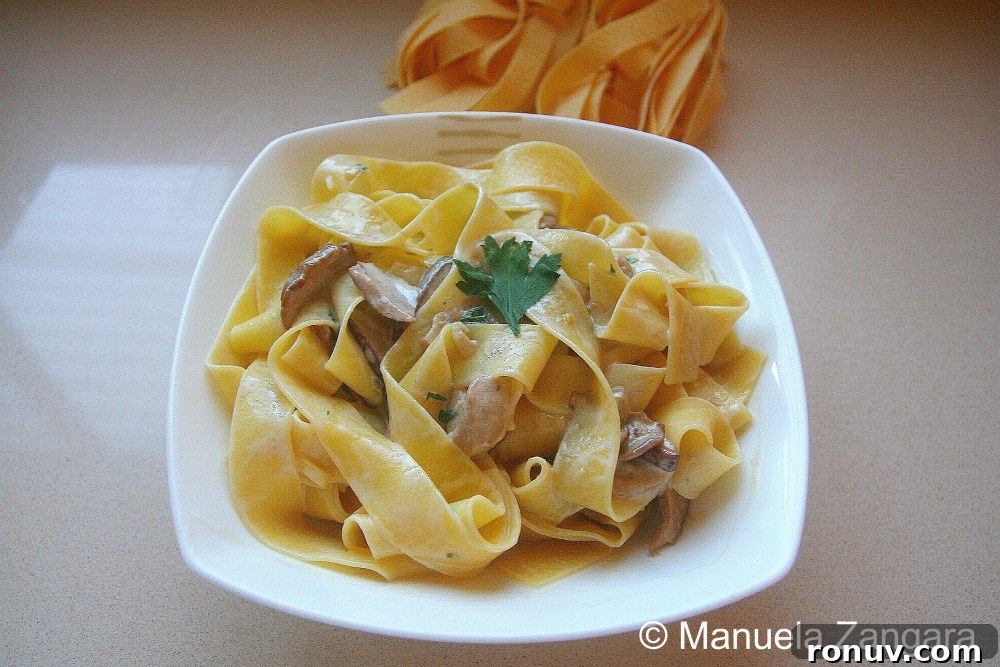 Pappardelle with porcini mushrooms Pappardelle with porcini mushrooms