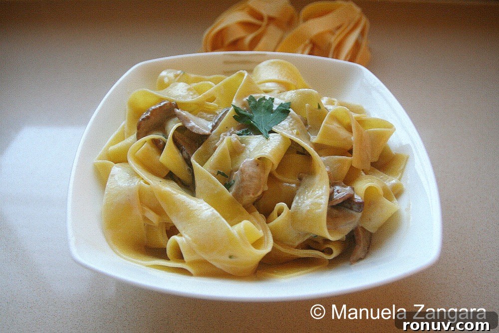 Pappardelle with porcini mushrooms Pappardelle with porcini mushrooms