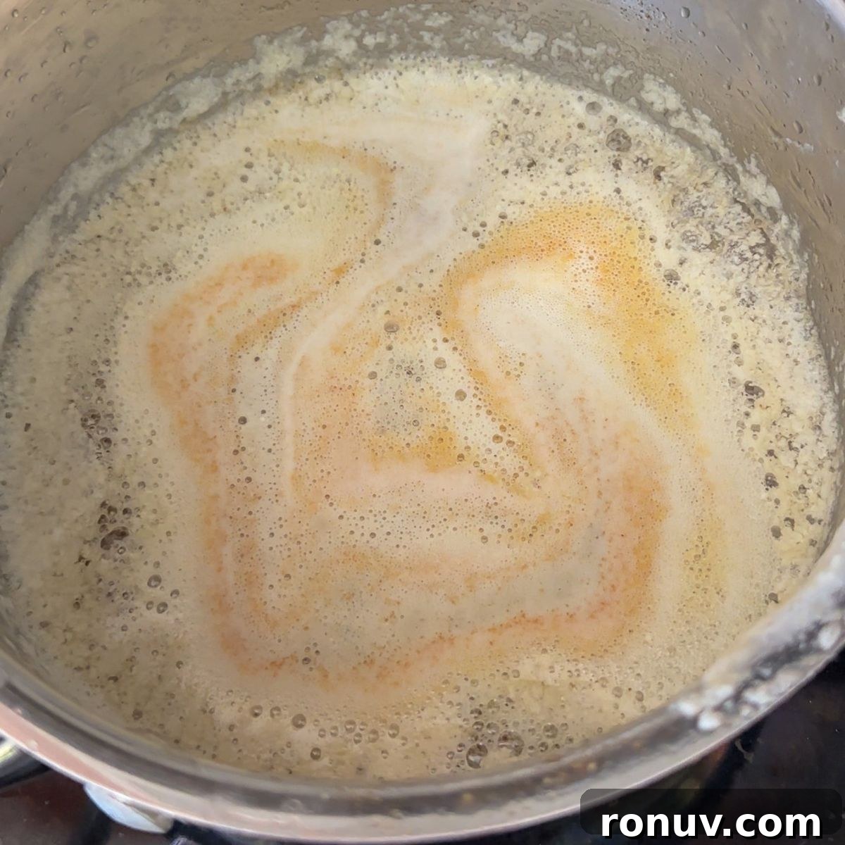 Making brown butter.