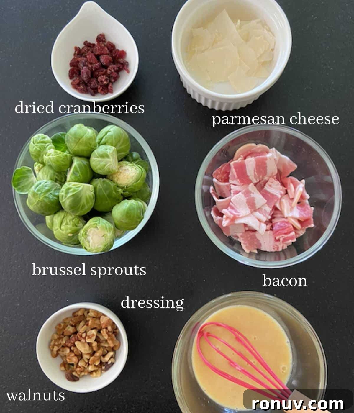 Shaved Brussels Sprouts Salad with Crispy Bacon 3 Ingredients for brussel sprout salad