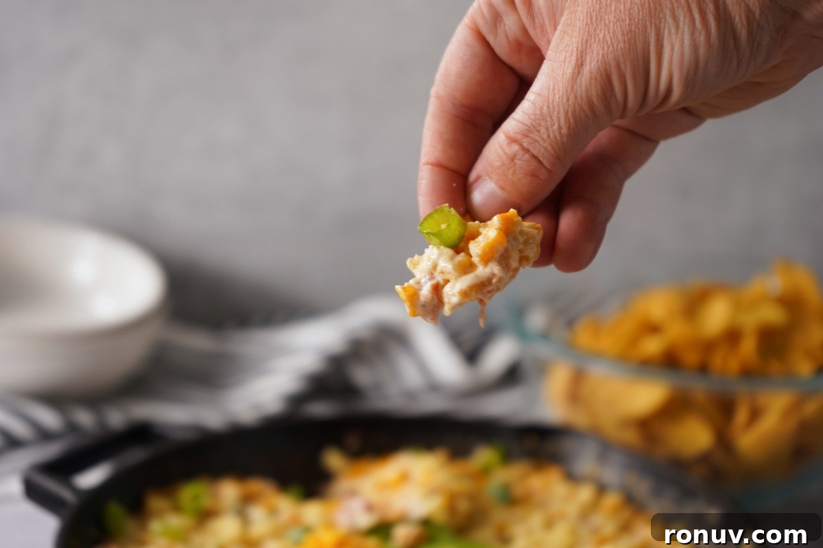 Smoky Jalapeno Corn Dip Recipe 6 Smoked Corn Dip on chip