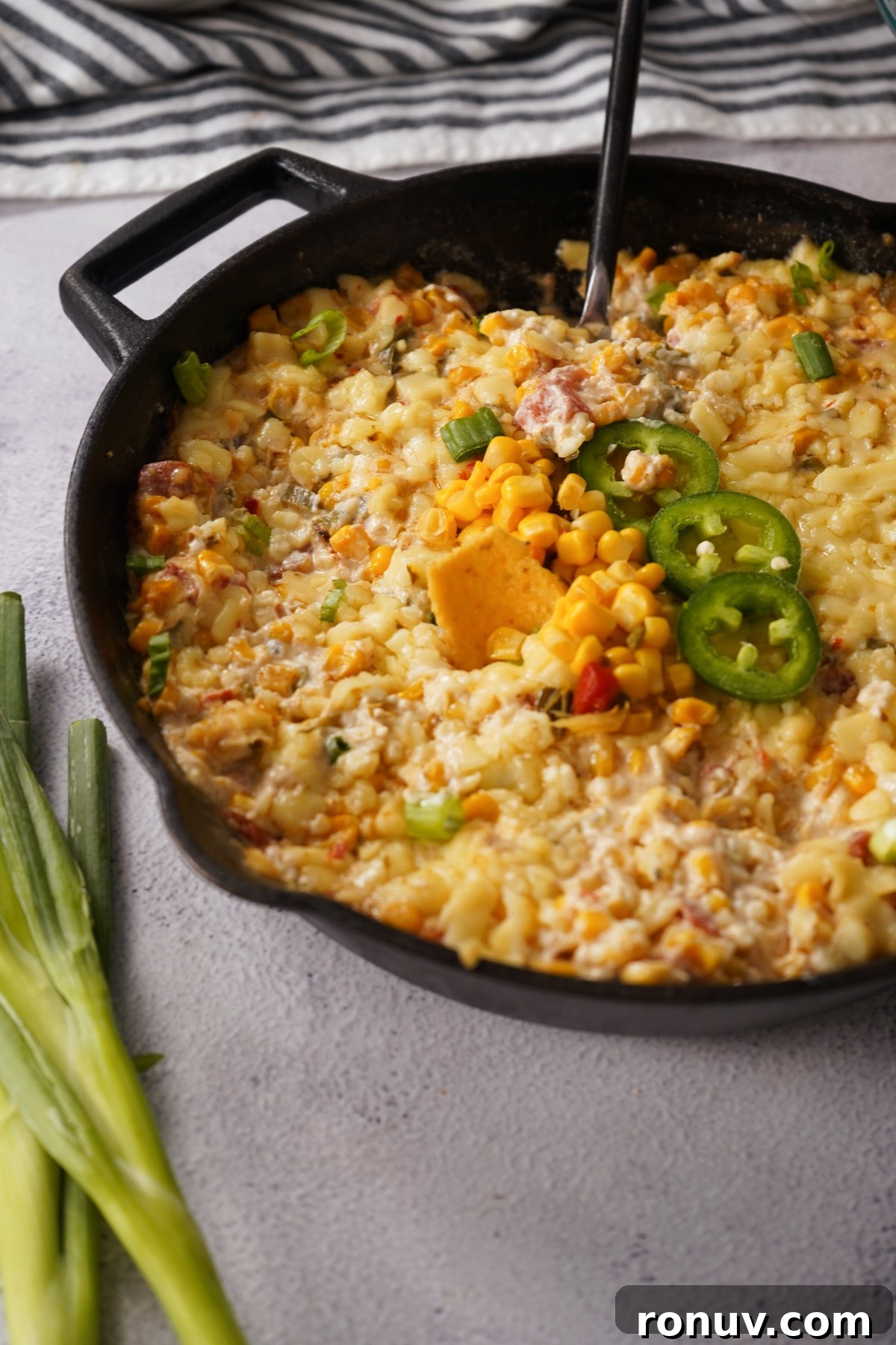 Smoky Jalapeno Corn Dip Recipe 7 Smoked Corn Dip served