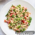 20 Creative Sides to Serve with Soup Beyond Bread 5 Millet salad in a white bowl.
