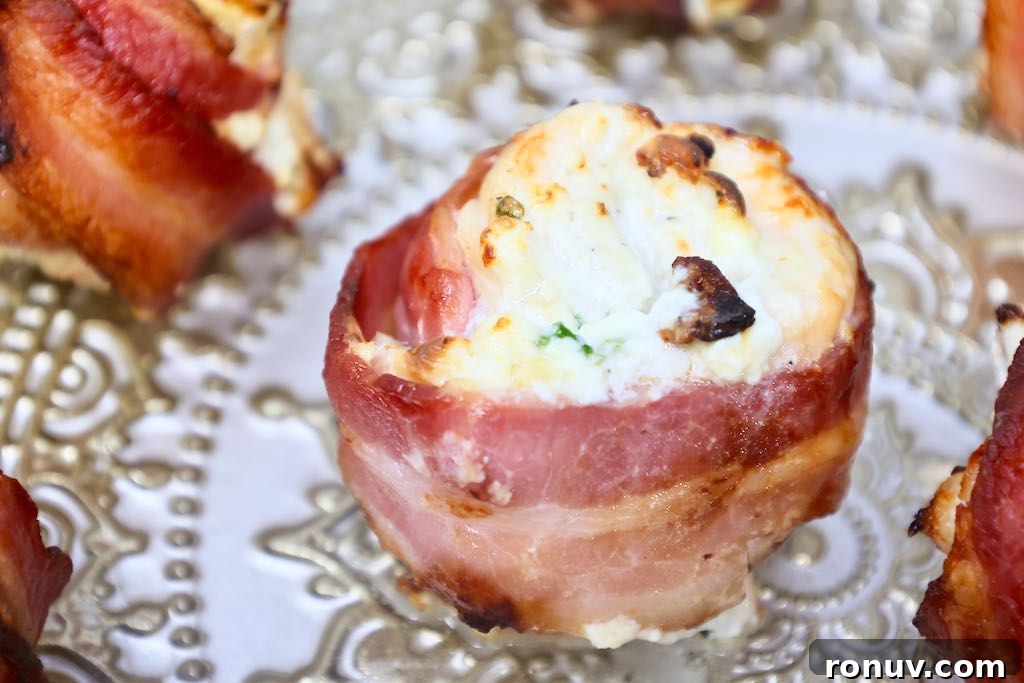 Crispy Air Fryer Bacon-Wrapped Stuffed Chicken Breast 7 bacon wrapped stuffed chicken breast in air fryer