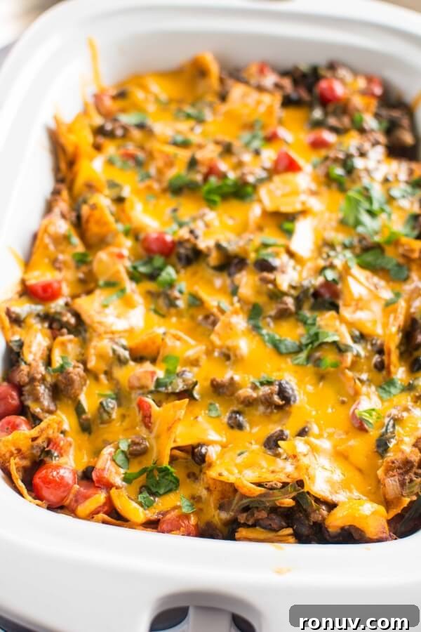 white casserole slow cooker with taco casserole 