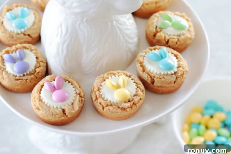 25 Easter Desserts to Impress Your Guests 12 easter bunny cookie cups on platter
