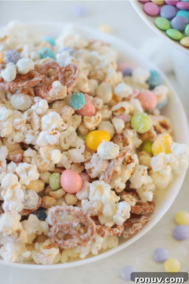 25 Easter Desserts to Impress Your Guests 16 bowl of bunny bait snack mix