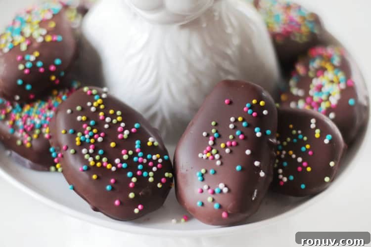 25 Easter Desserts to Impress Your Guests 3 bunny tray with chocolate eggs