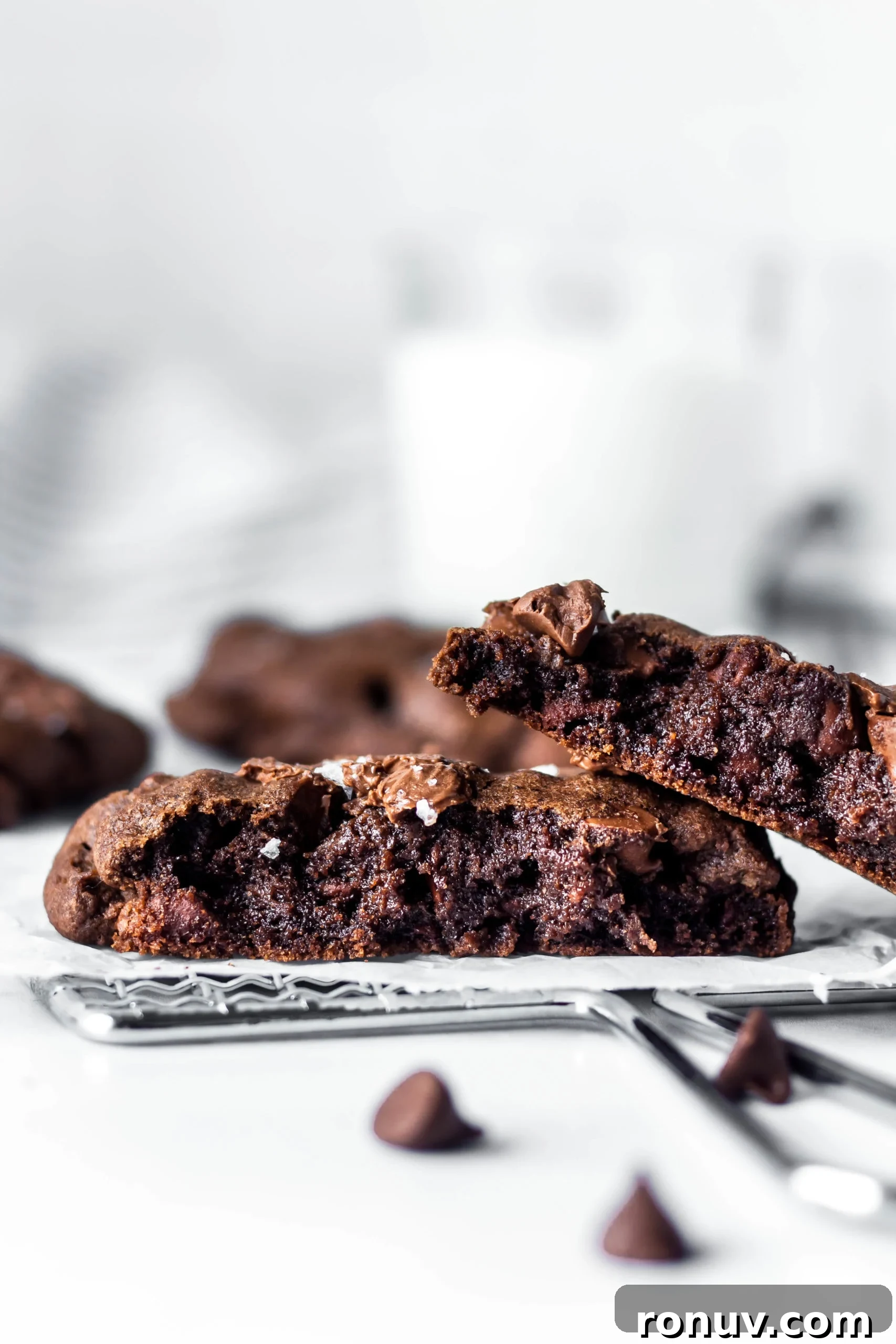 Chewy Double Chocolate Chip Cookies Recipe 6 img 3680 5
