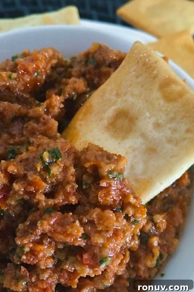 Sun Dried tomato and walnut pesto