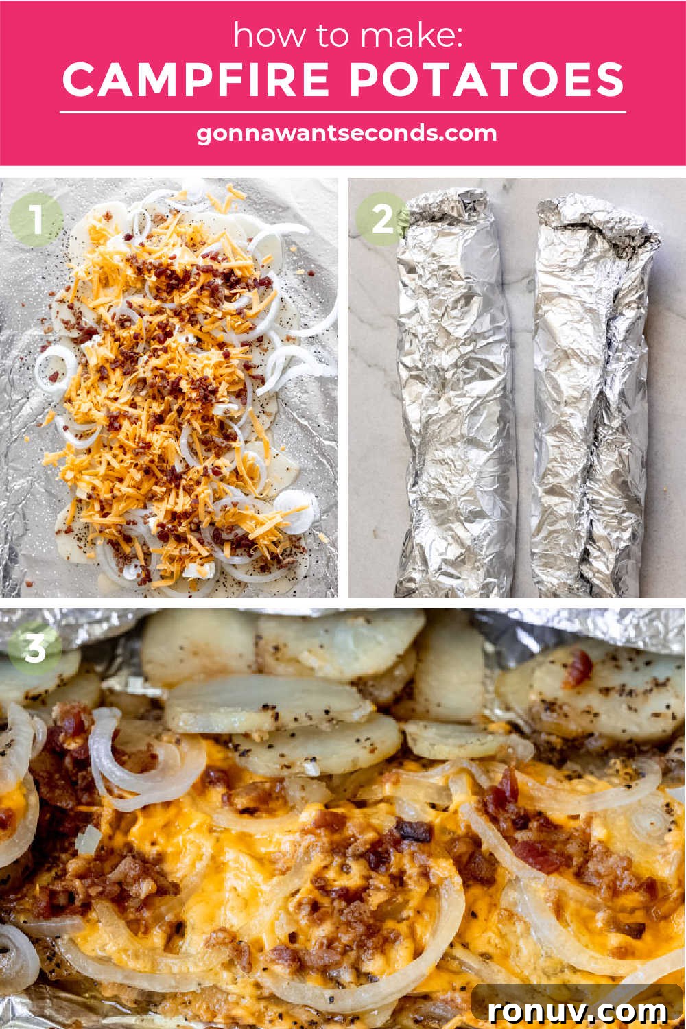 Step-by-step campfire potatoes in aluminum foil Step by step how to make campfire potatoes