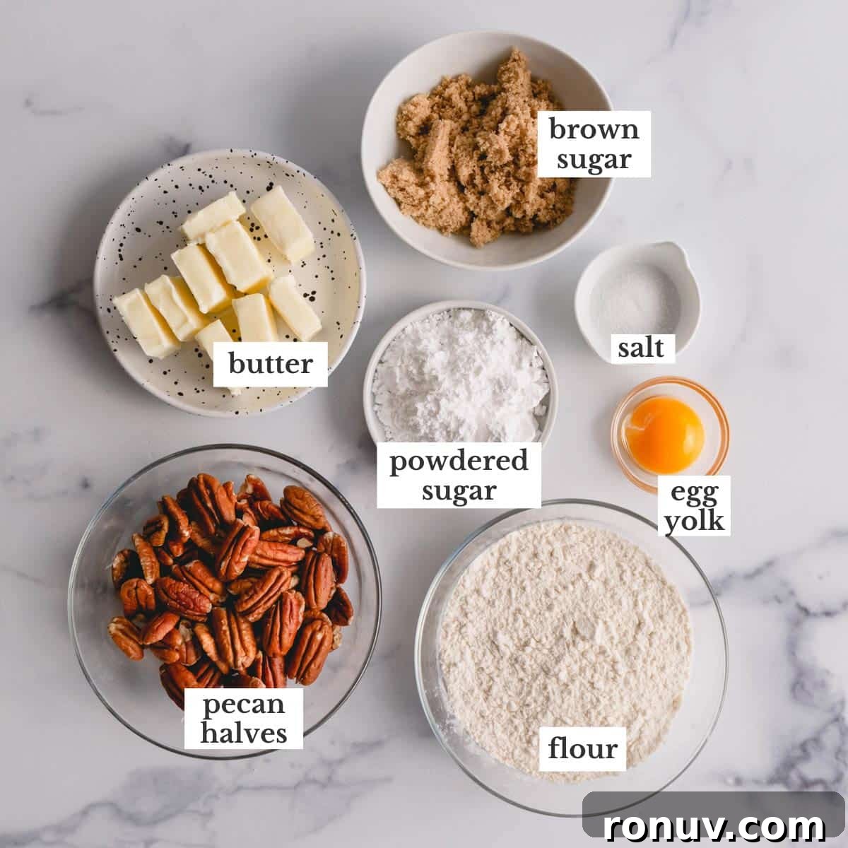 Classic Pecan Sandies Recipe 3 Ingredients for classic pecan sandies.