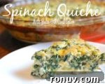 Spinach quiche slice