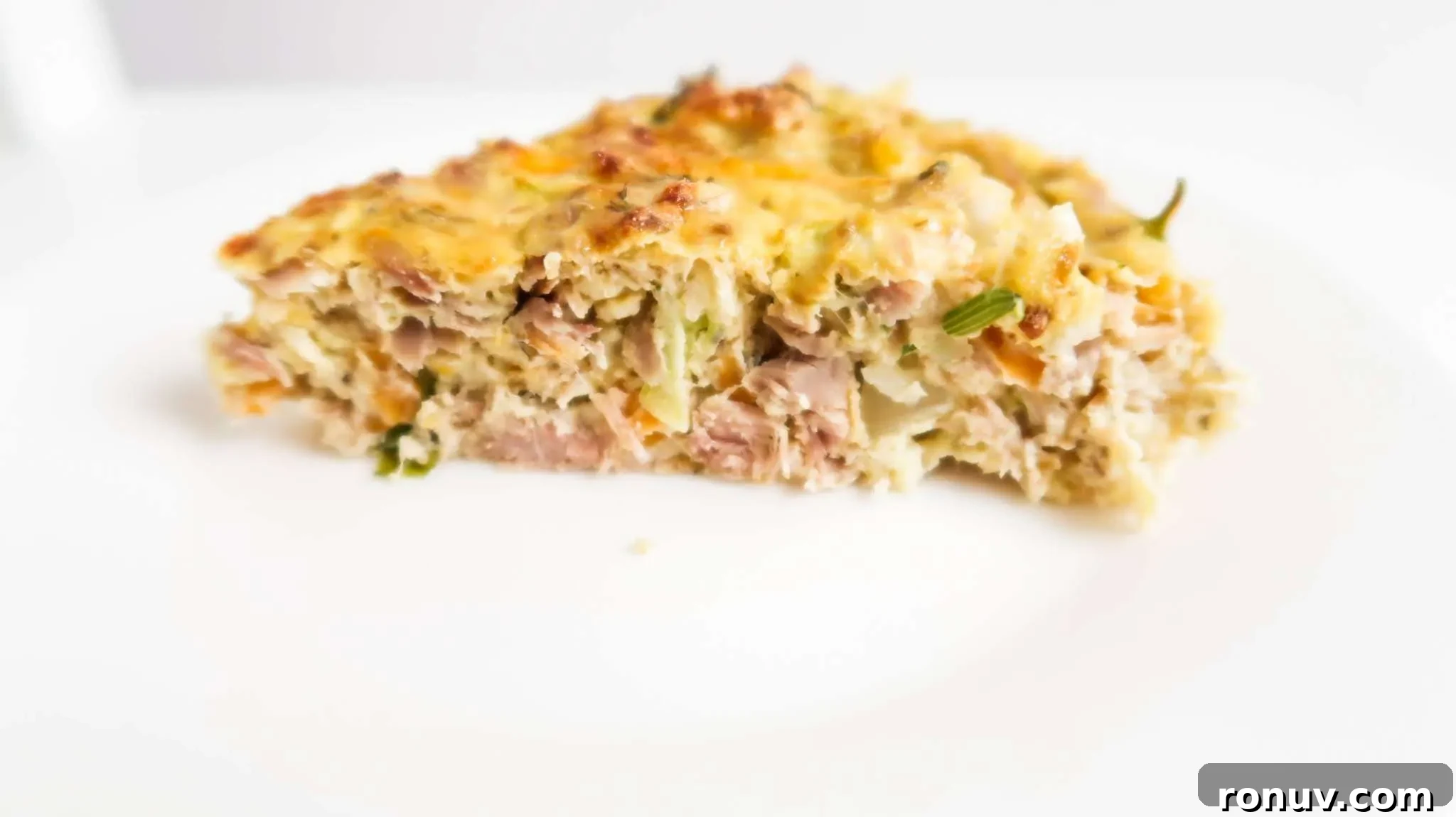 Crustless Tuna Breakfast Quiche for Meal Prep and Low-Carb 5 This crustless tuna breakfast quiche recipe is healthy, so easy to make and the perfect meal prep breakfast recipe. This quick and healthy savory breakfast idea is gluten free and also easily made low carb and dairy-free. Perfect easy canned tuna recipe and great for clean eating too!