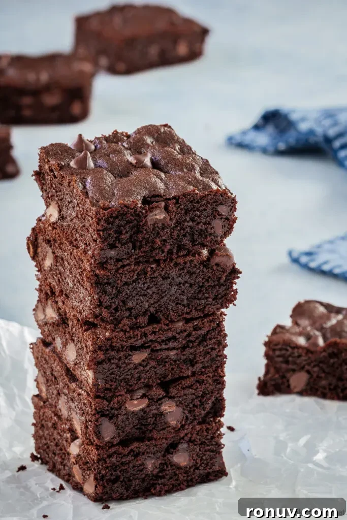 Fudgy Flourless Peanut Butter Brownies 7 flourless peanut butter brownies