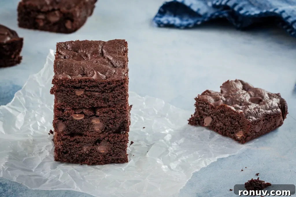 Fudgy Flourless Peanut Butter Brownies 5 flourless peanut butter brownies