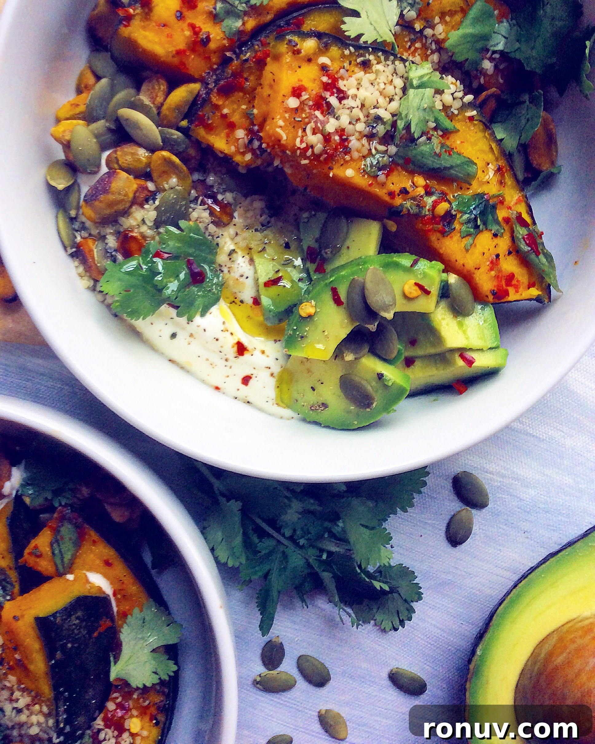 Savory Yogurt Bowl Recipe with Roasted Kabocha and Pistachios 6 Savory Yogurt Bowls with Roasted Kabocha and Pistachios