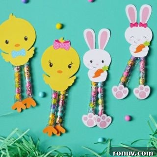 cut-out easter chick and bunny craft