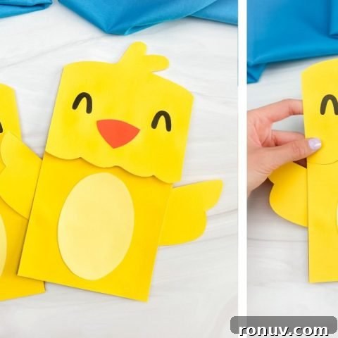yellow chicken easter kids craft